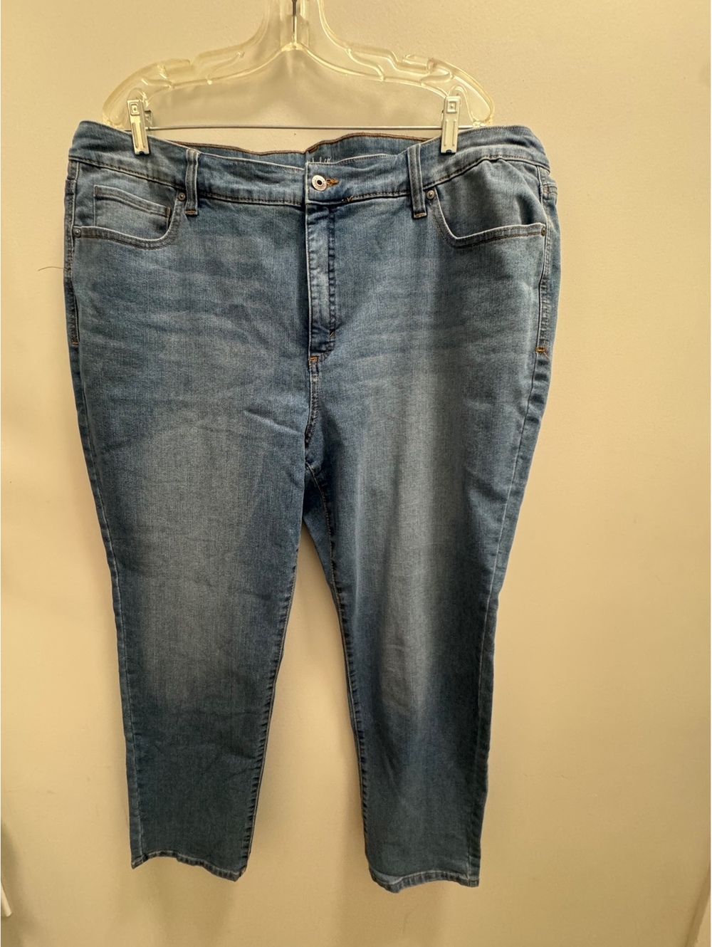 Style & Co Women's Straight Leg Jeans Size 20W Light Blue